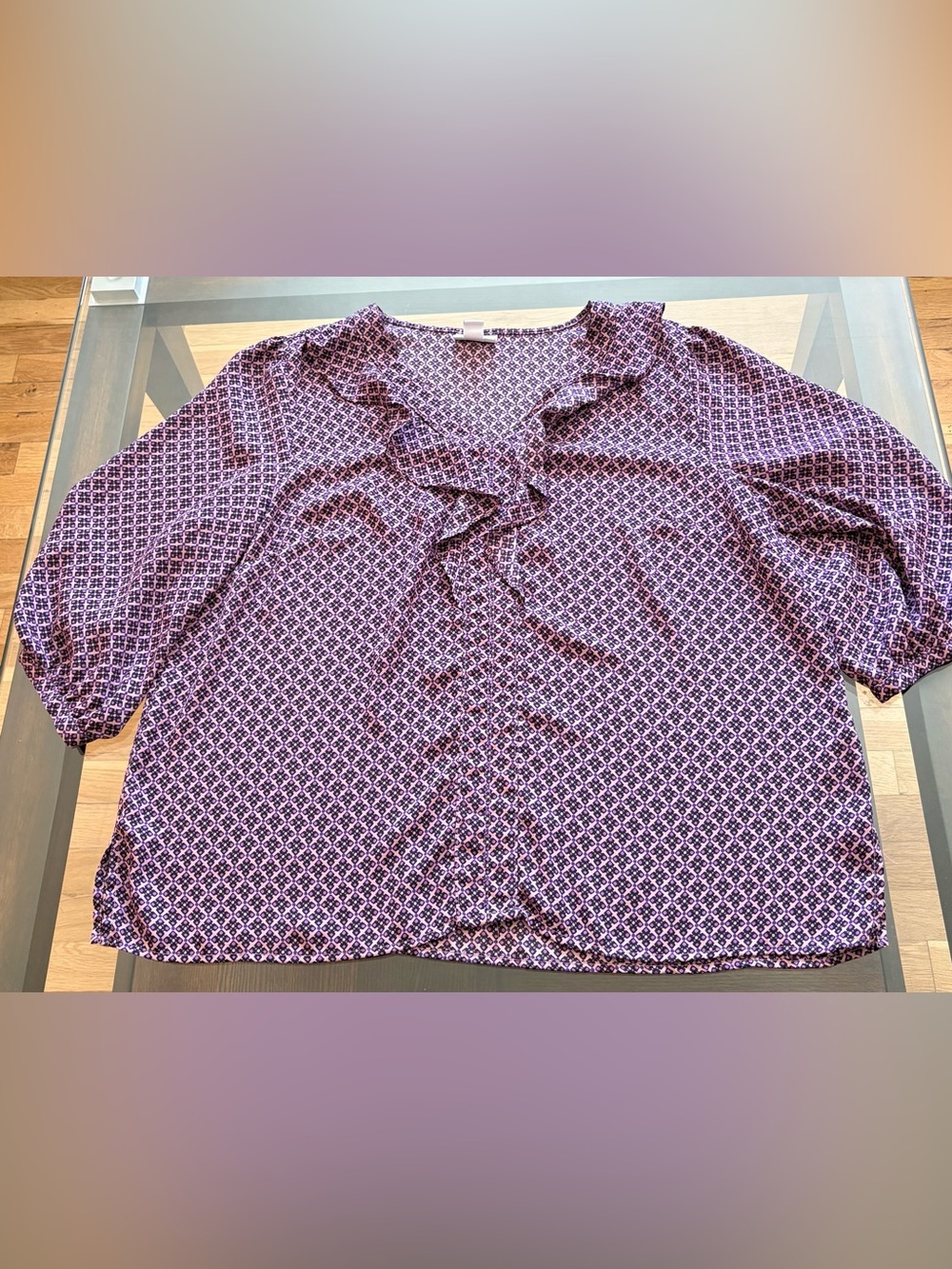 Women's LIZ CLAIBORNE Blouse Top Multicolored Size XL